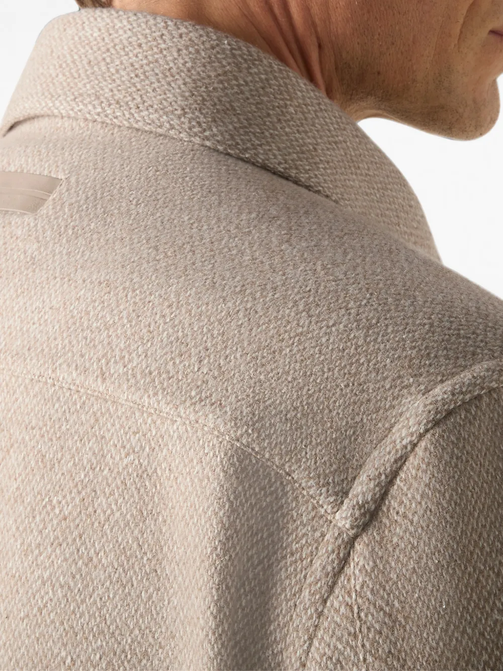 Zegna Lichtbeige kasjmier en zijden shirtjack