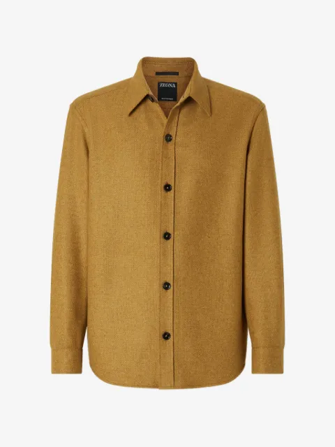 Zegna yellow multimélange Oasi cashmere overshirt