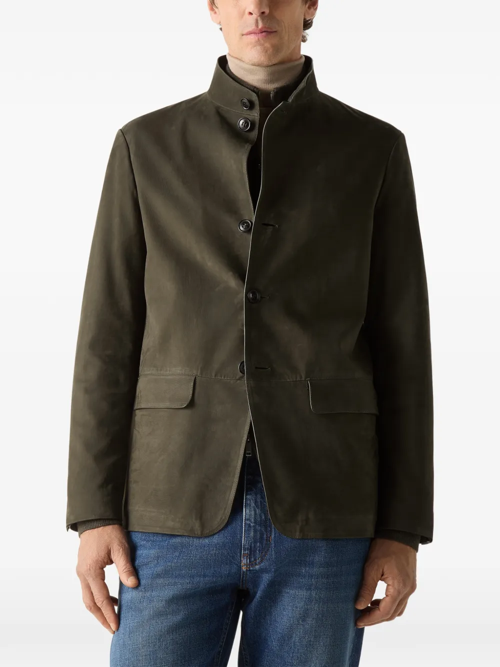 Zegna SECONDSKIN II Conte donkergroen jack
