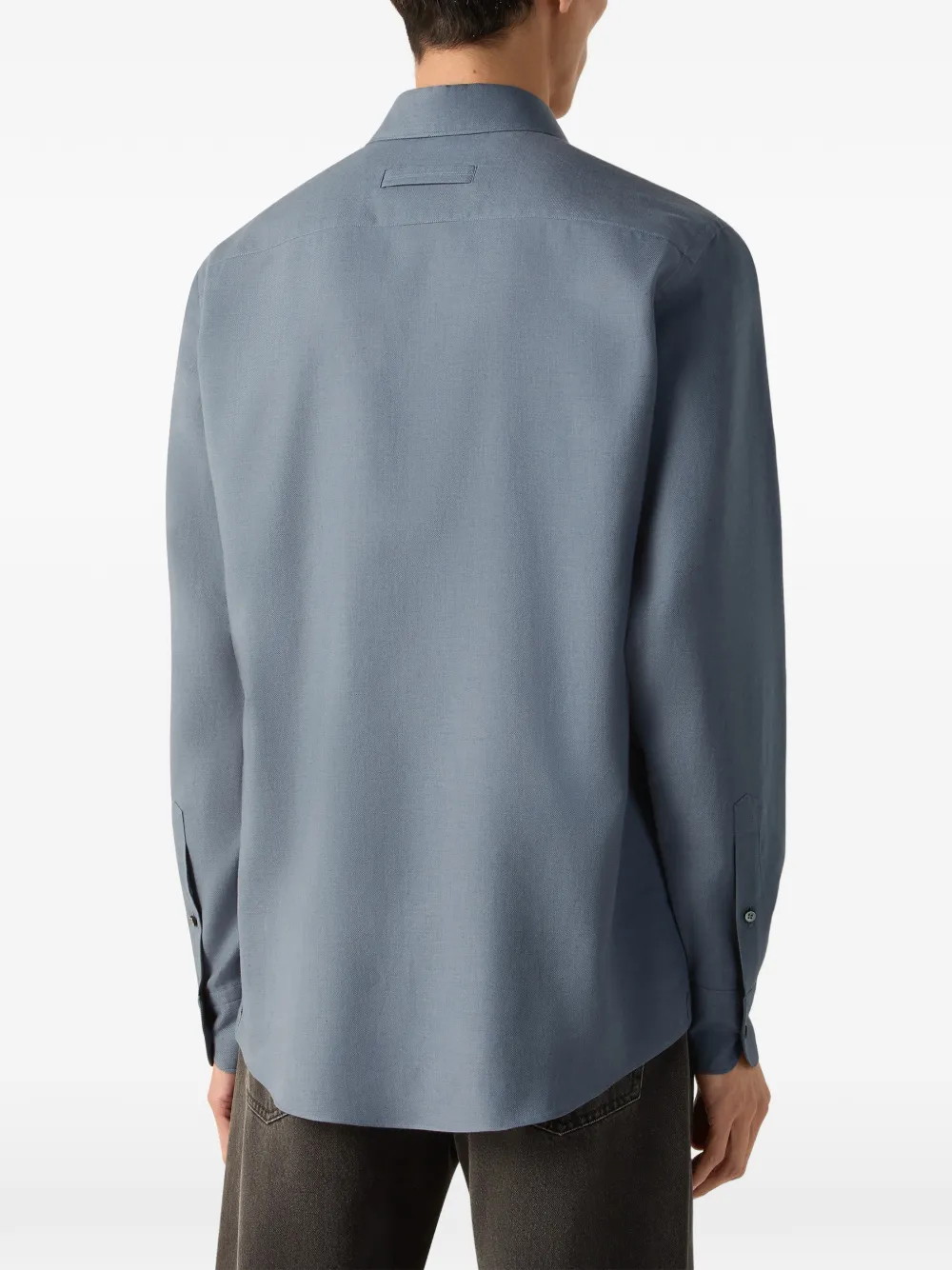 Zegna Cashco overhemd Blauw