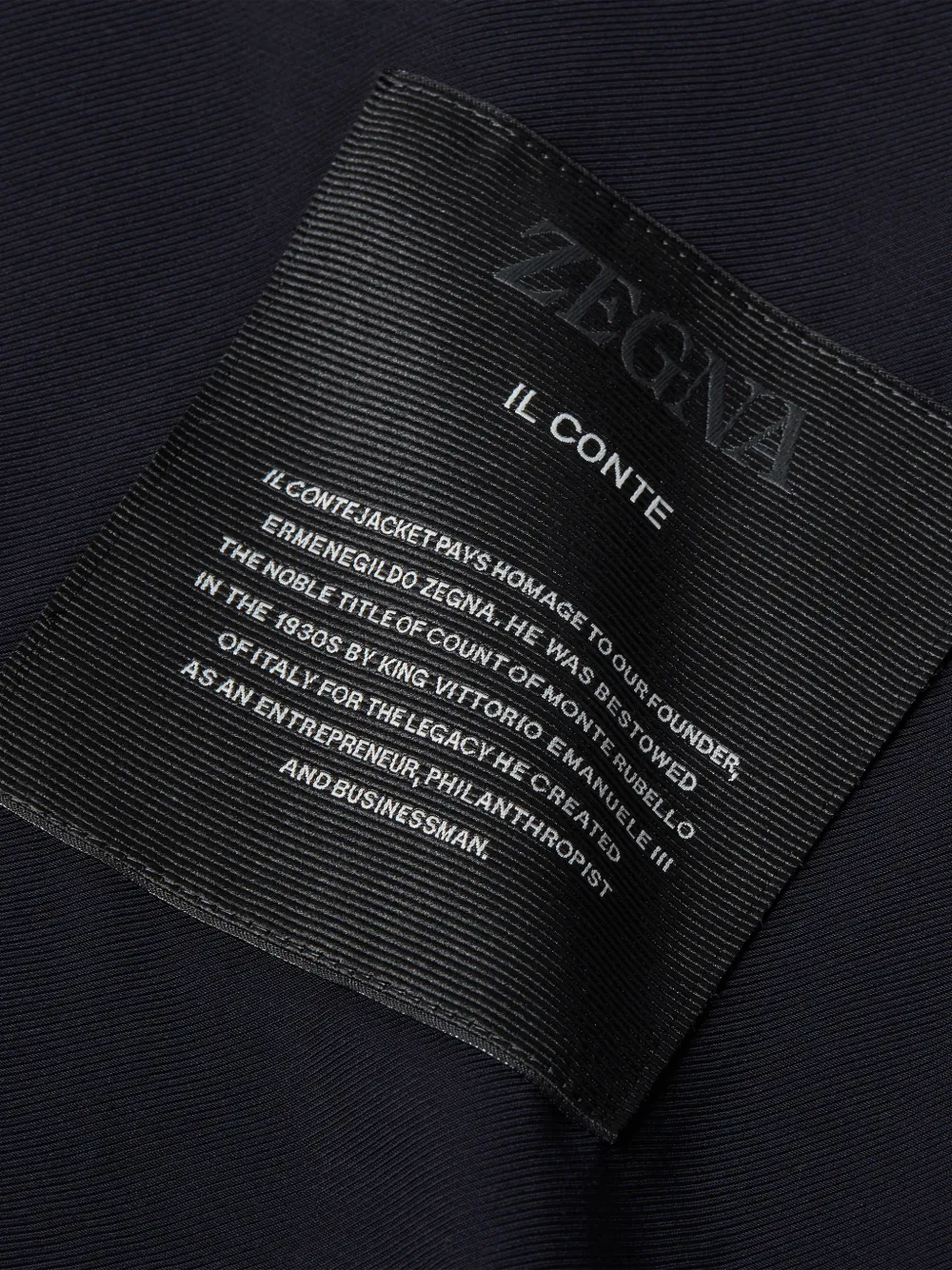 Zegna Il Conte oasi-kasjmier jack Blauw