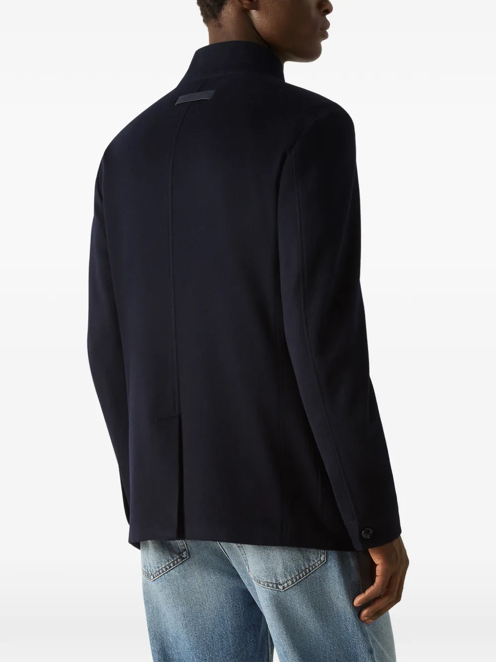 Zegna Il Conte oasi-kasjmier jack Blauw