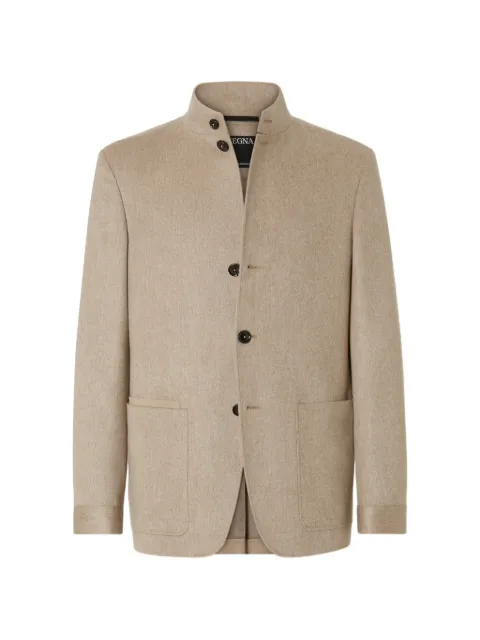 Zegna light-taupe multimélange Oasi Cashmere Il Conte jacket