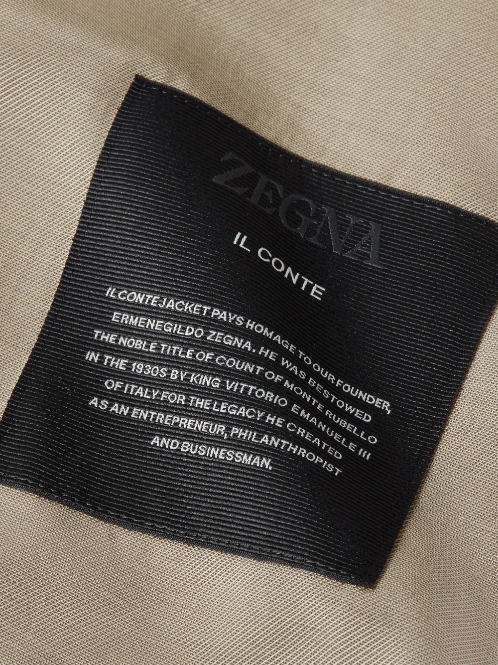 Zegna Oasi kasjmier Il Conte jack Beige