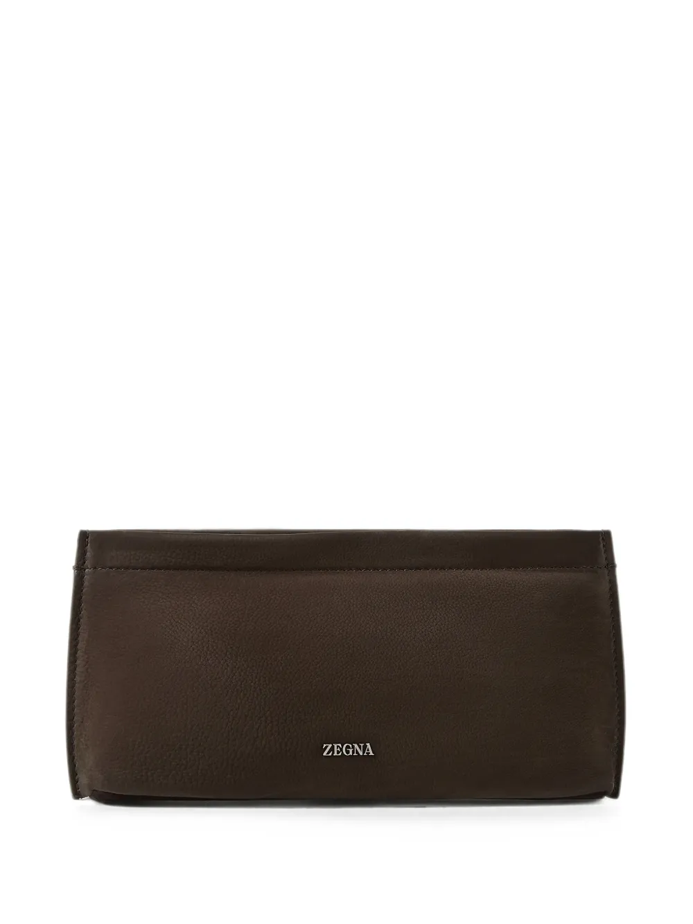 Zegna Pouch mini marrone scuro in pelle SECONDSKIN