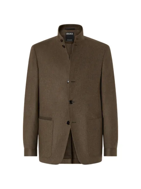 Zegna dark olive green multimélange Oasi cashmere II Conte jacket