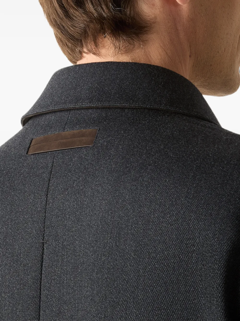 Zegna Wollen en kasjmier trenchcoat Grijs