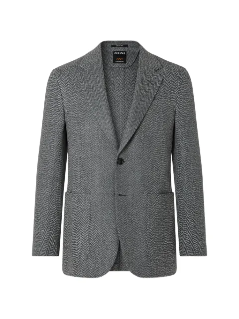 Zegna dark-grey and grey Oasi Cashmere jacket