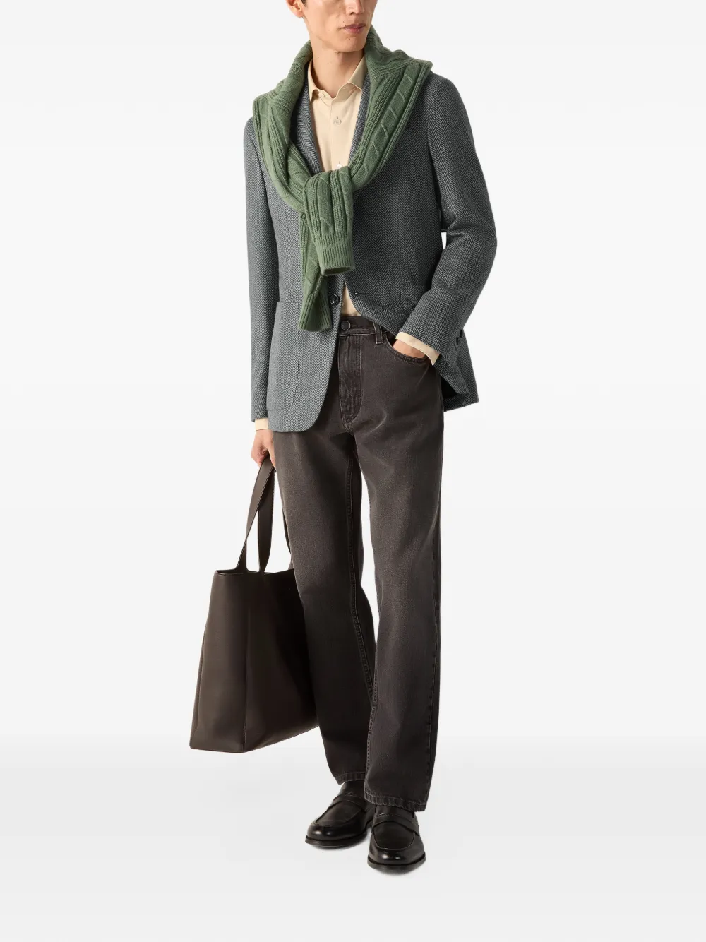 Zegna Oasi kasjmier jack Grijs
