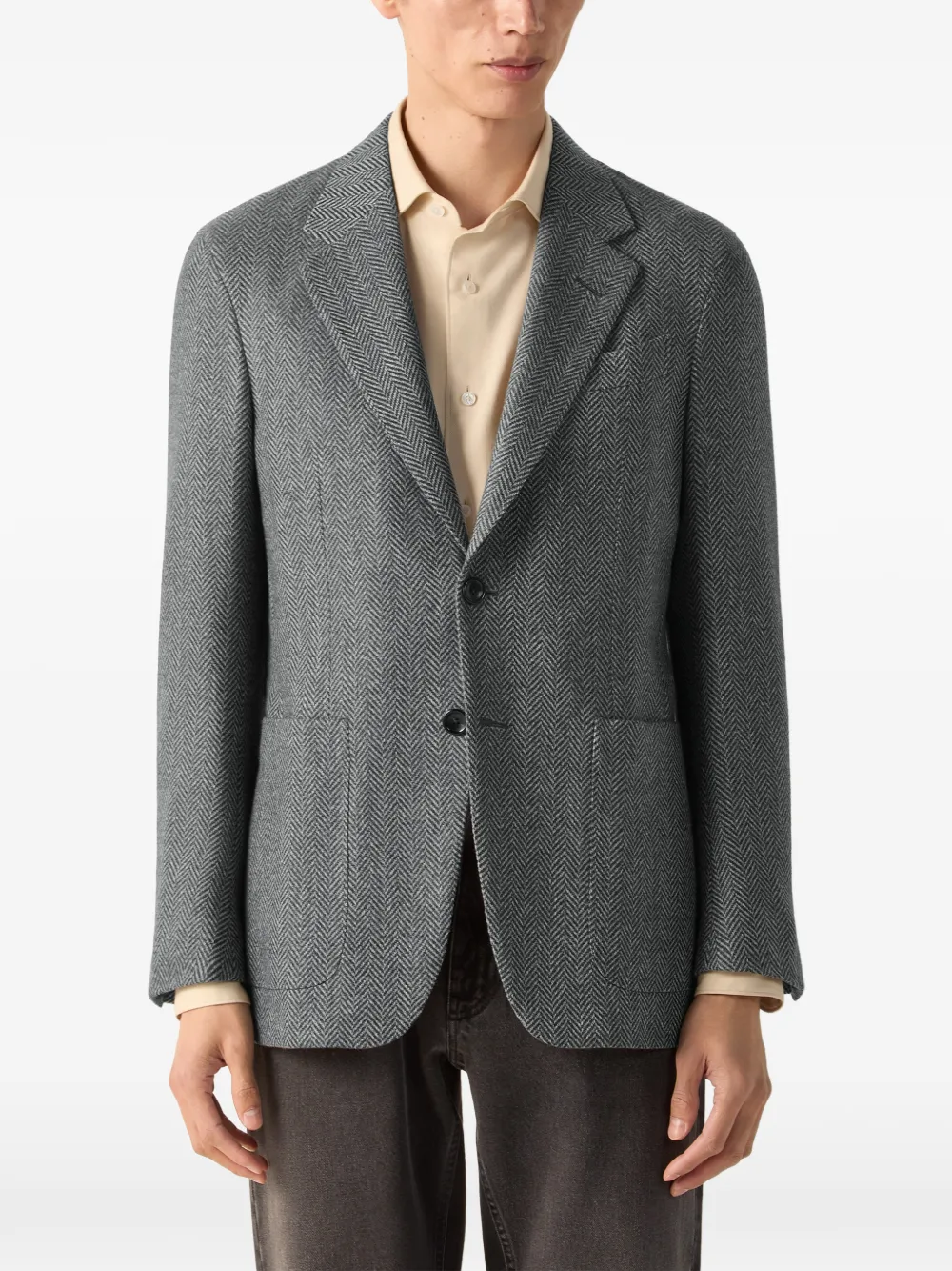 Zegna Oasi kasjmier jack Grijs