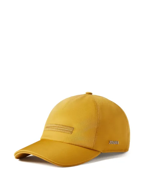 Zegna yellow microfiber Motorin baseball cap