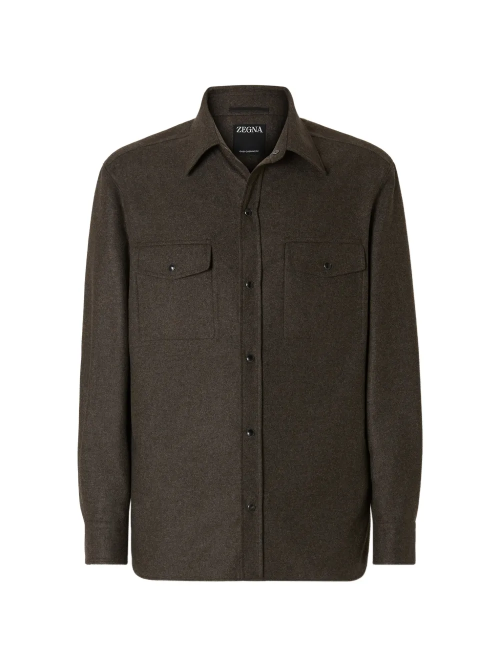 Zegna Giacca-camicia in Oasi cashmere - Marrone