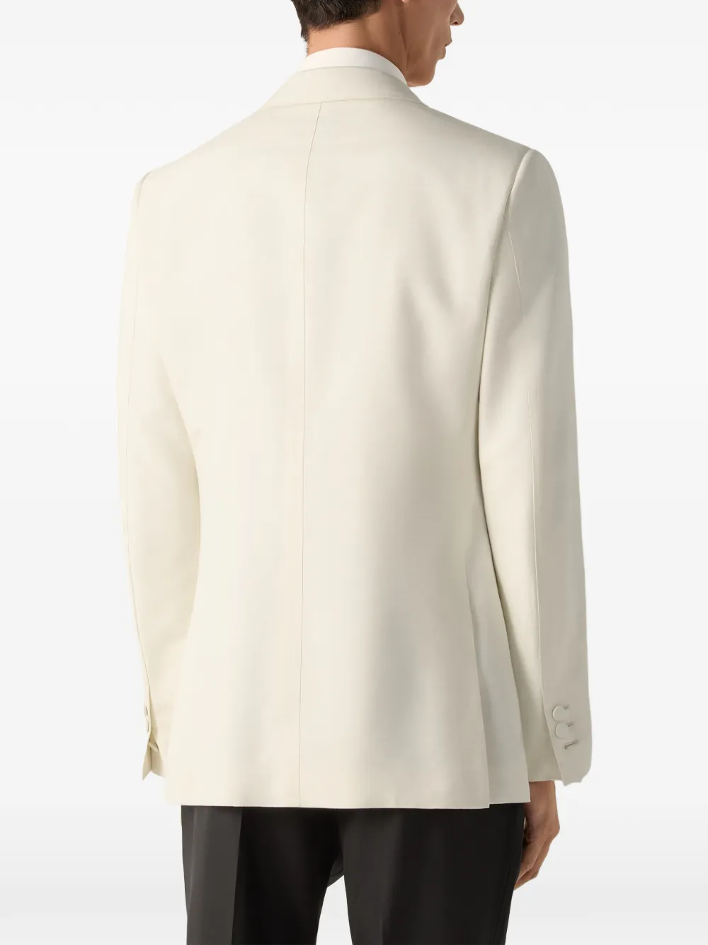 Zegna Zijden smoking blazer Wit