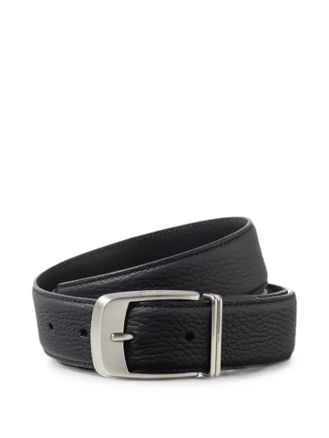 Zegna black leather belt