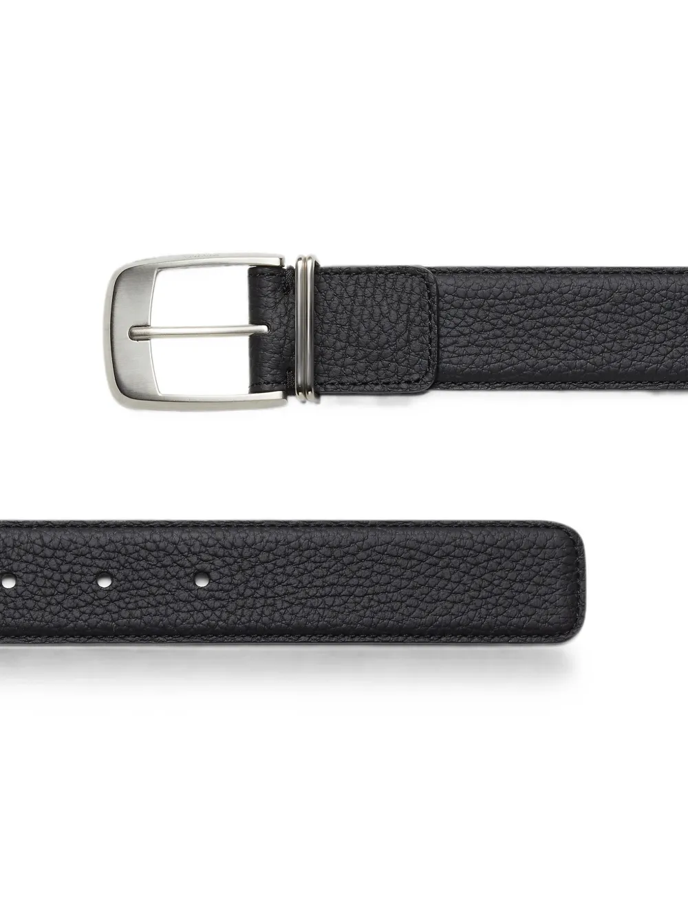 Zegna Zwarte leren riem