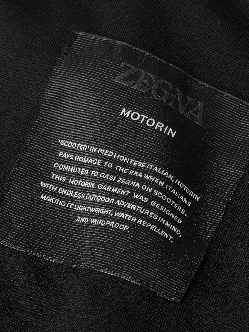Zegna Motorin 100cc microvezel jack Zwart