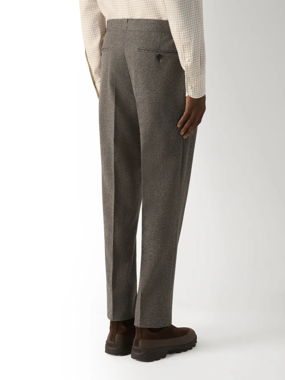 Zegna Lichte taupe wollen en kasjmier broek Grijs