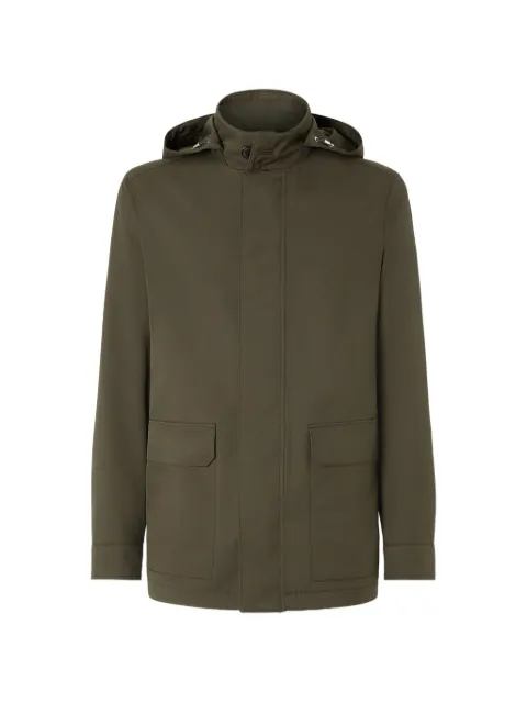 Zegna dark olive green microfiber Motorin 300cc car coat