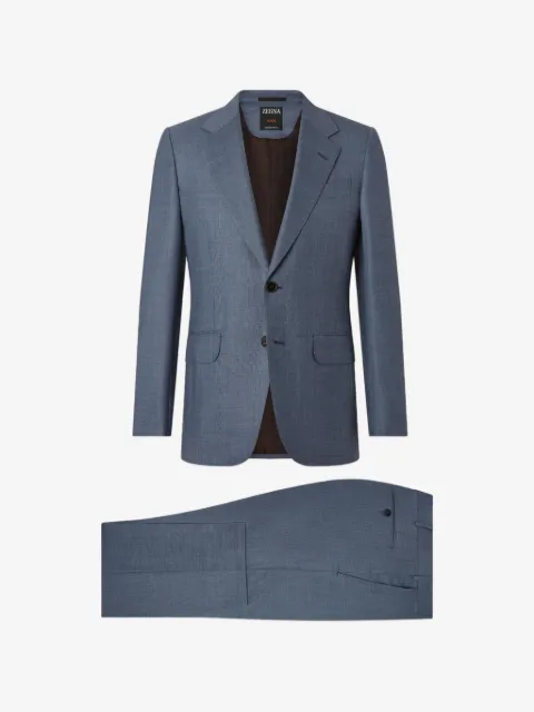 Zegna light blue Trofeo 120mila wool suit