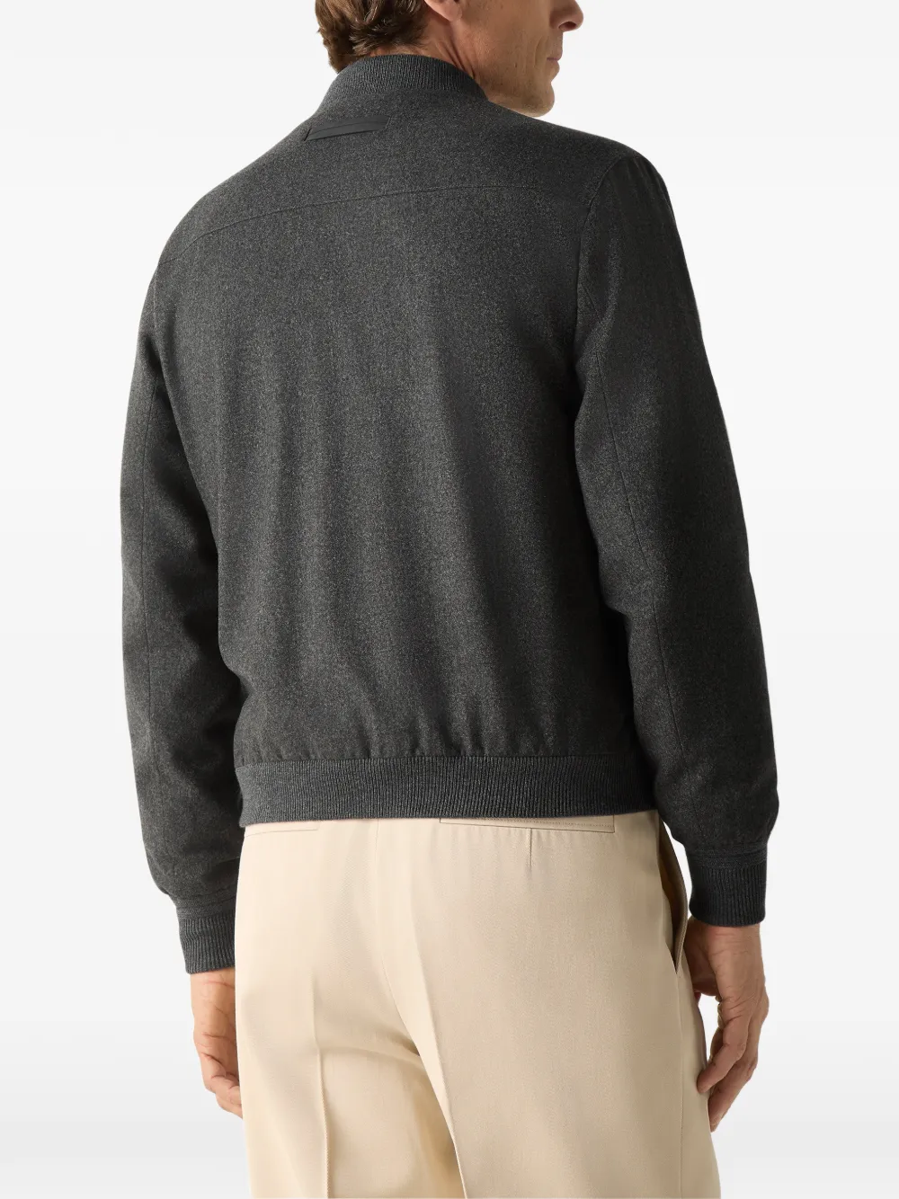 Zegna Oasi kasjmier bomberjack Grijs