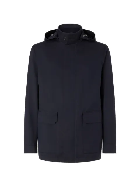 Zegna navy blue microfiber Motorin 300cc car coat