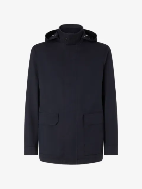 Zegna navy blue microfiber Motorin 300cc car coat