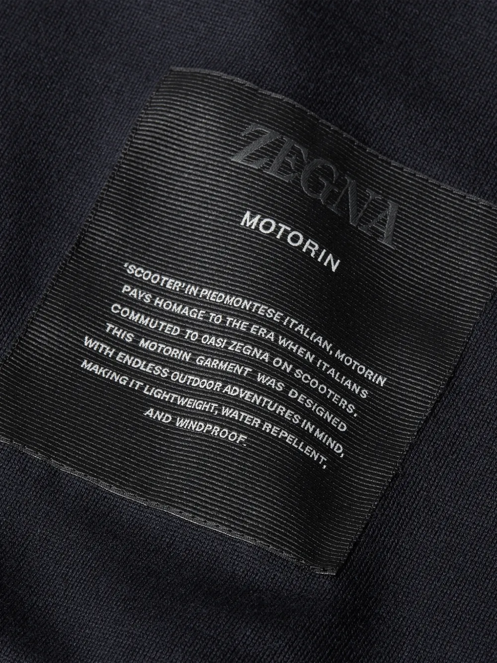 Zegna Motorin 300cc microvezel jas Blauw