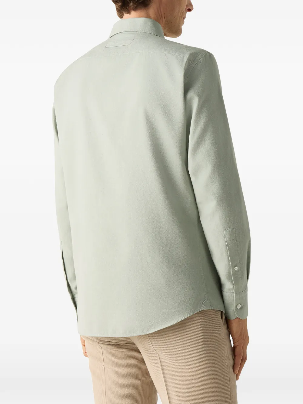Zegna light-green Cashco shirt Groen