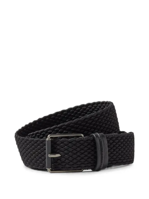 Zegna black rayon belt