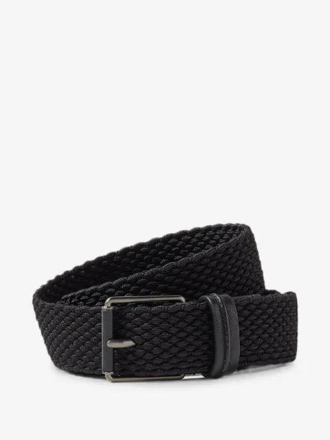 Zegna black rayon belt