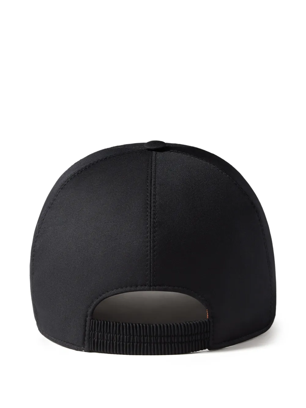 Zegna Cotton Lined Hat With Front Foliage Design And Logo In Black