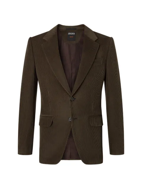 Zegna dark olive-green Royal Cord jacket