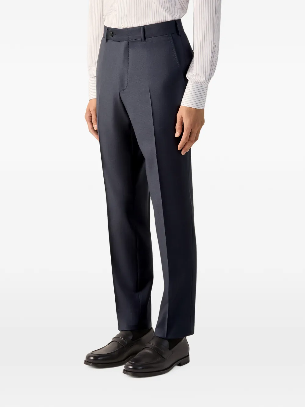 Zegna Trofeo Selection wollen pak Blauw