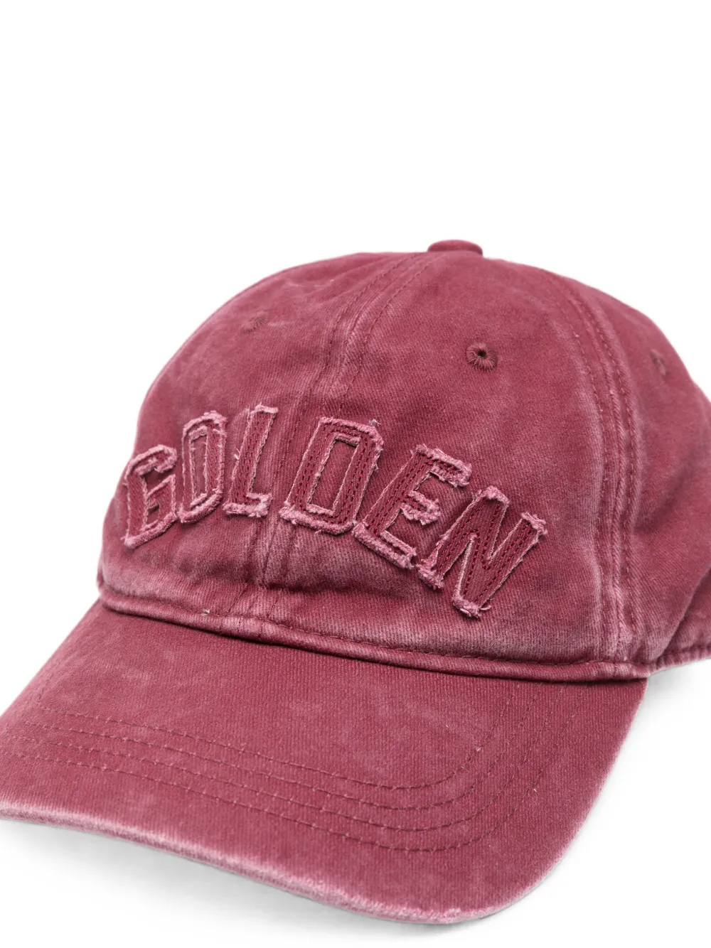 Golden Goose Honkbalpet met tonale "Golden" patch Rood