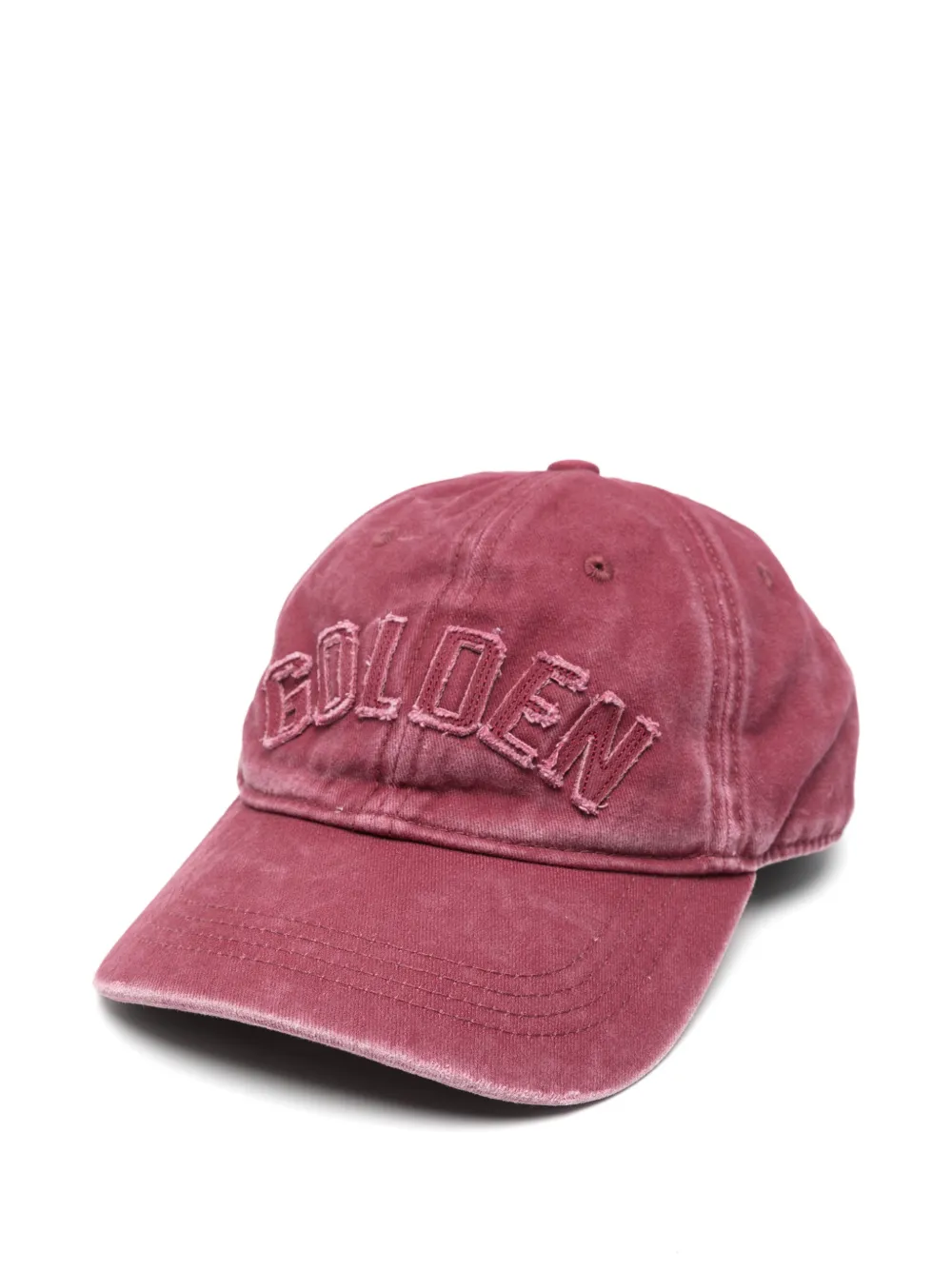 Golden Goose logo-patch star-stud baseball cap - Rosso