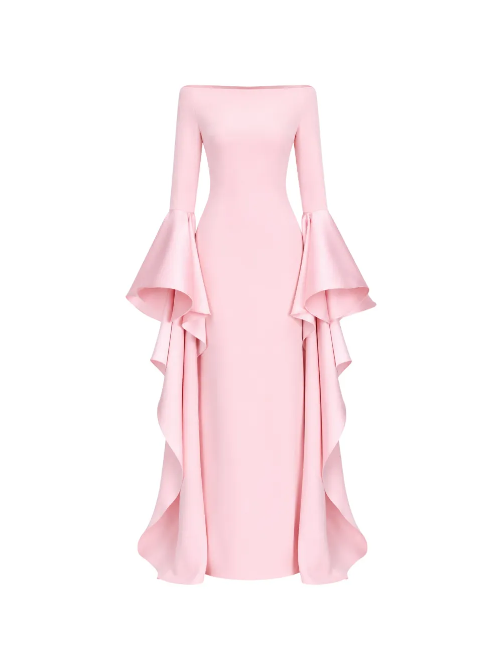 Solace London Astria ruffled-sleeve maxi dress - Pink