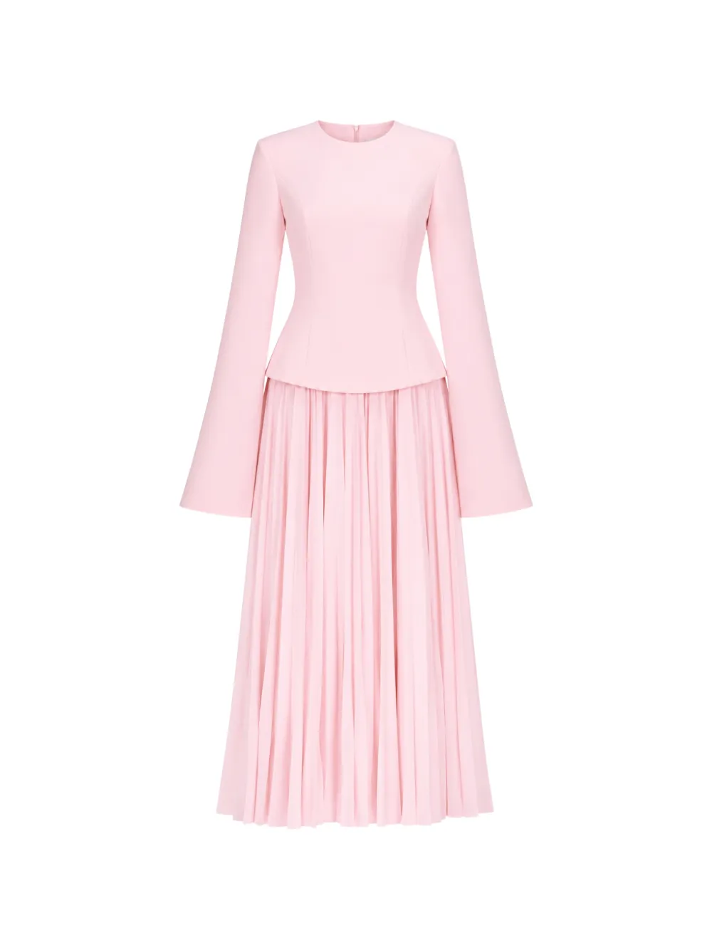 Solace London Callisto pleated-skirt maxi dress - Pink