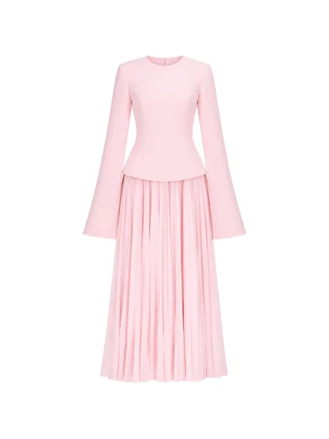 Solace London vestido largo Callisto con falda plisada