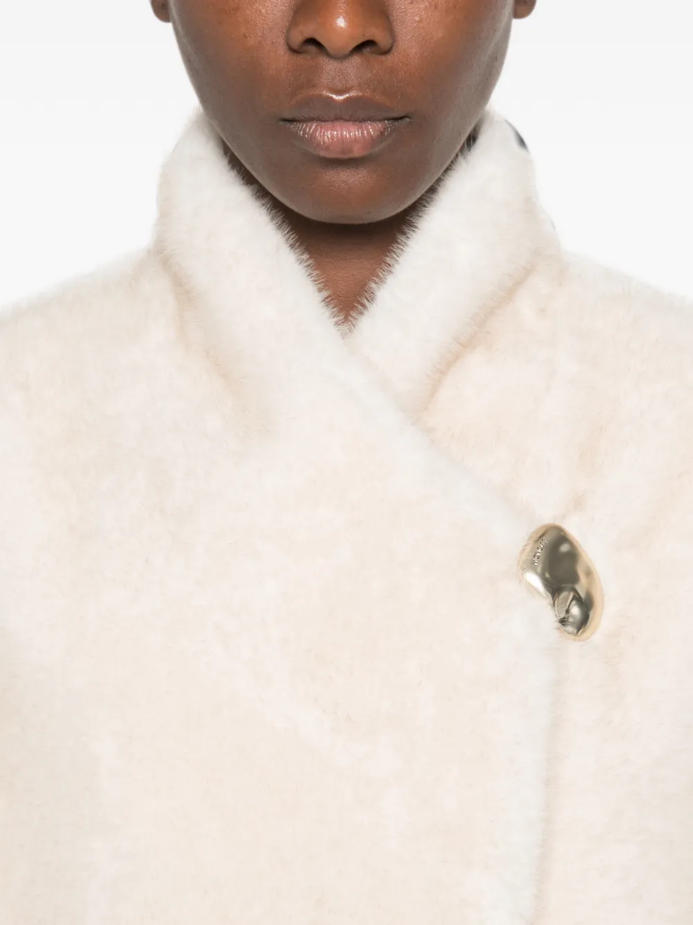 Moncler Jack met logoplakkaat Beige