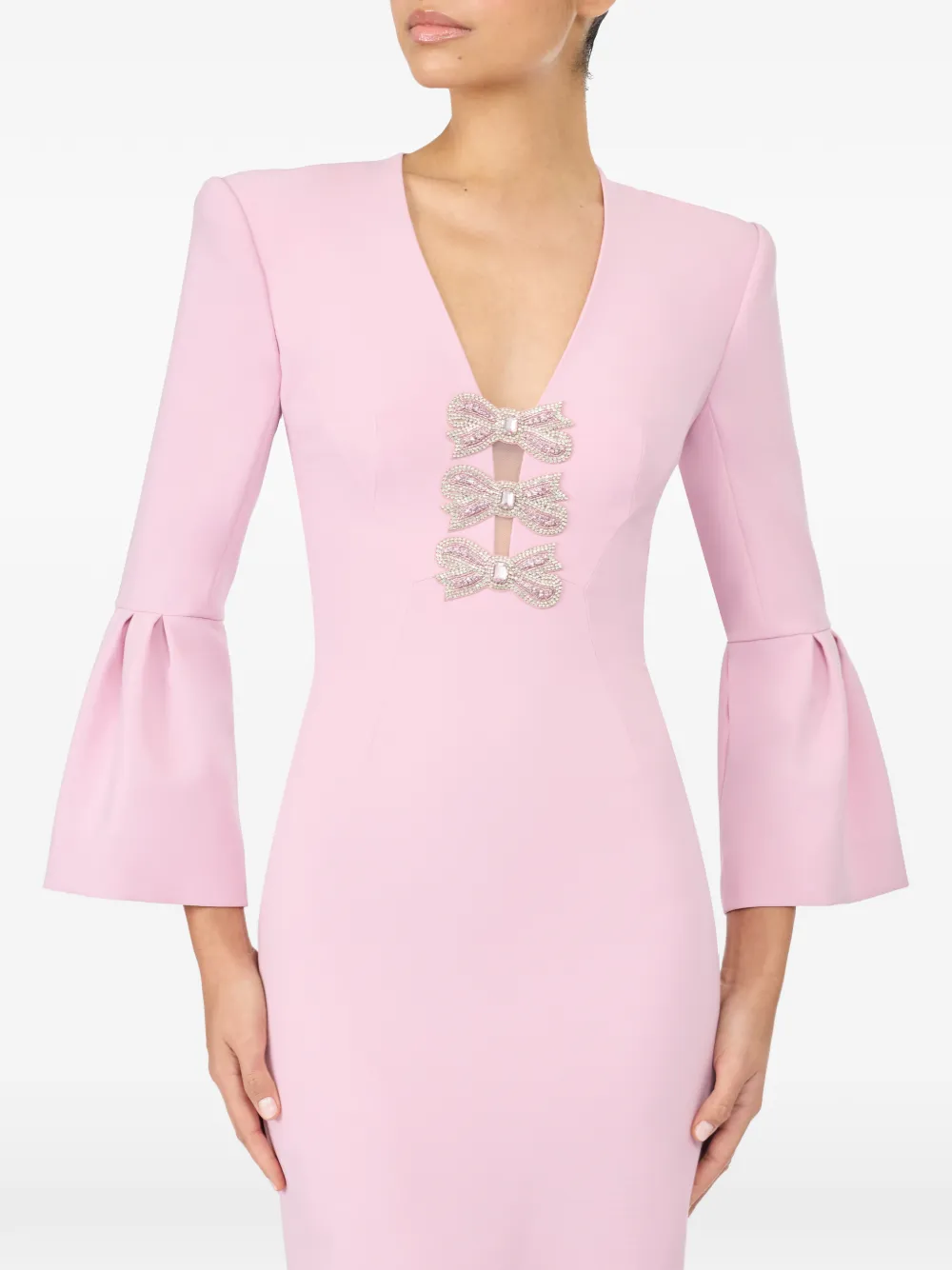 Jenny Packham Debut jurk verfraaid met kristallen en klokmouwen Roze