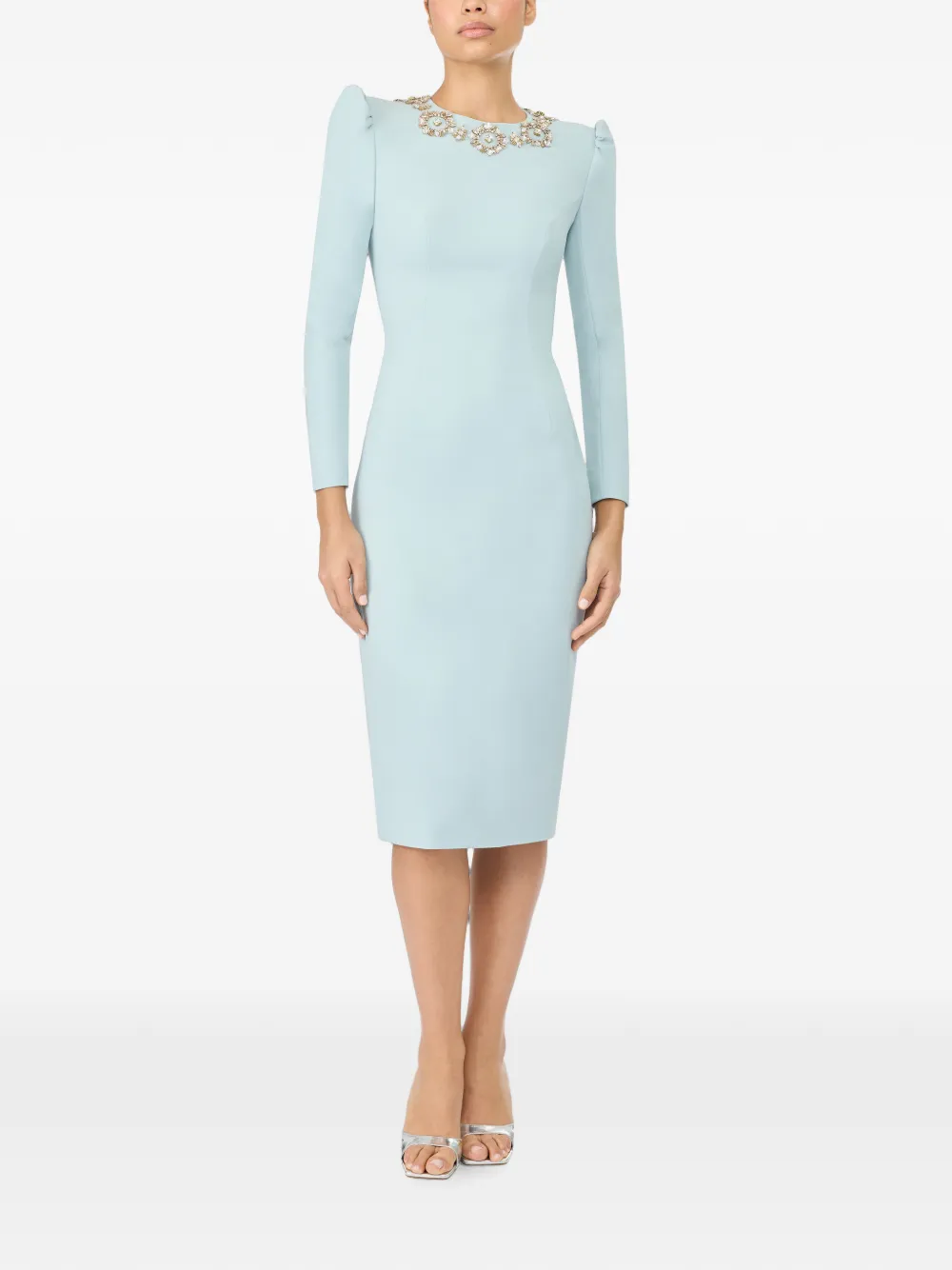 Jenny Packham Mantra jurk verfraaid met kristallen Blauw