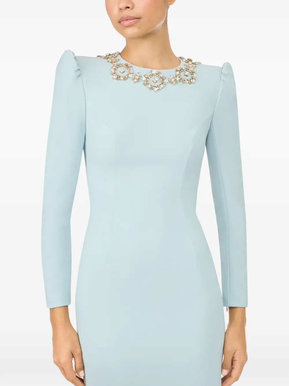 Jenny Packham Mantra jurk verfraaid met kristallen Blauw