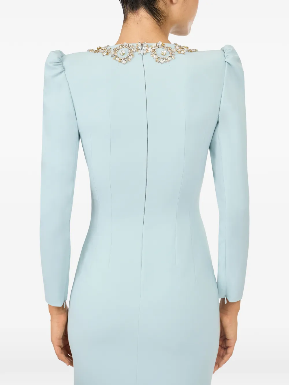 Jenny Packham Mantra jurk verfraaid met kristallen Blauw