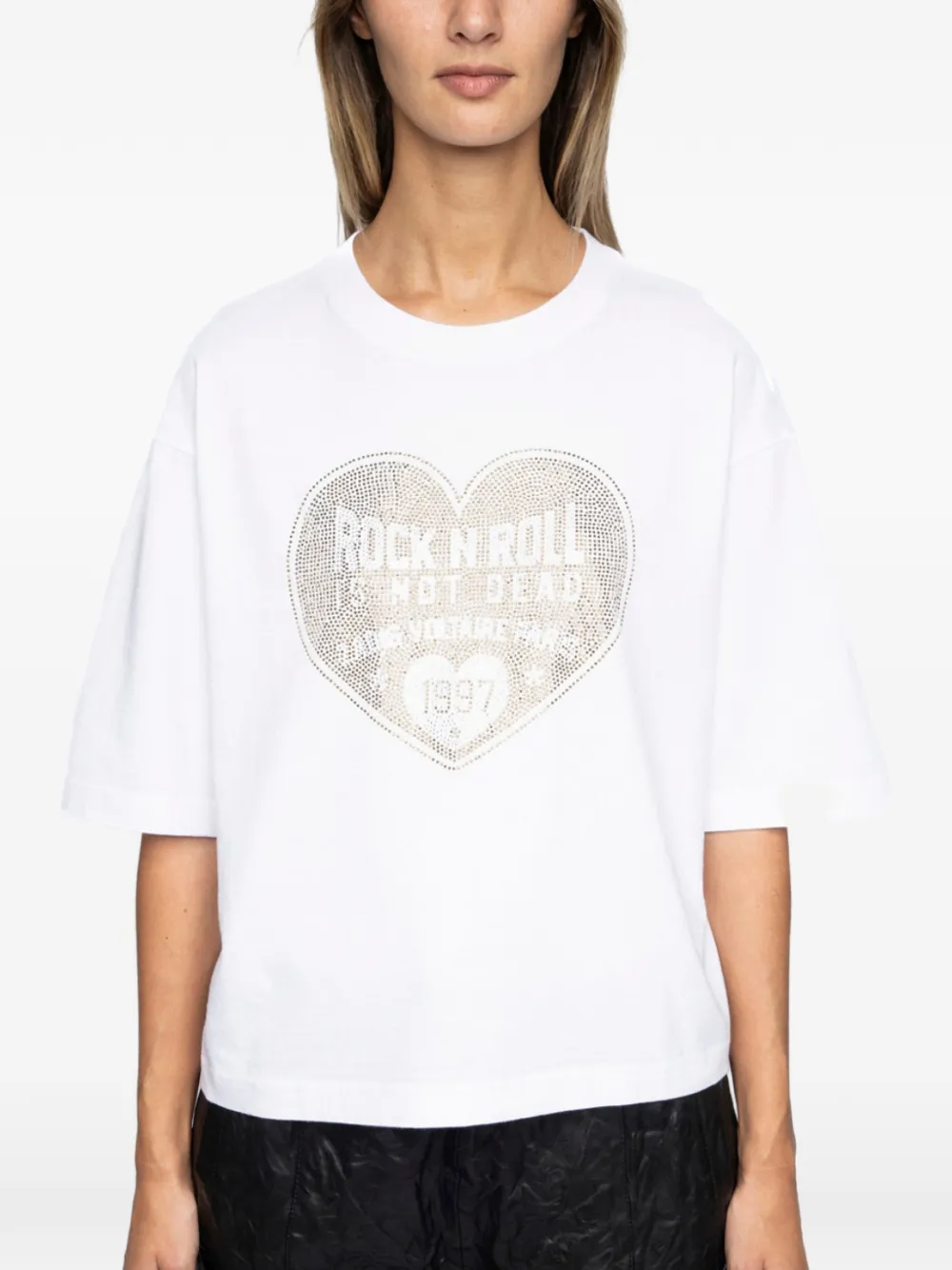 Zadig&Voltaire T-shirt verfraaid met stras Wit
