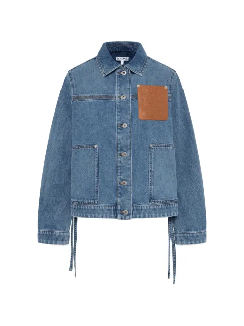 LOEWE Anagram-patch leather jacket