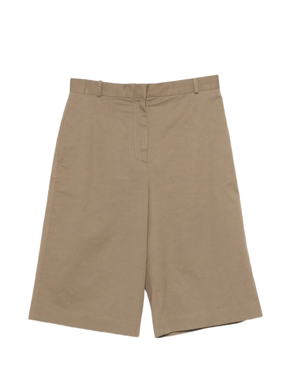 The Row concealed-closure shorts - Toni neutri