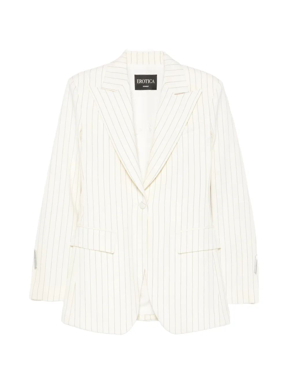 DONDUP pinstripe-pattern peaked-lapel blazer - Toni neutri