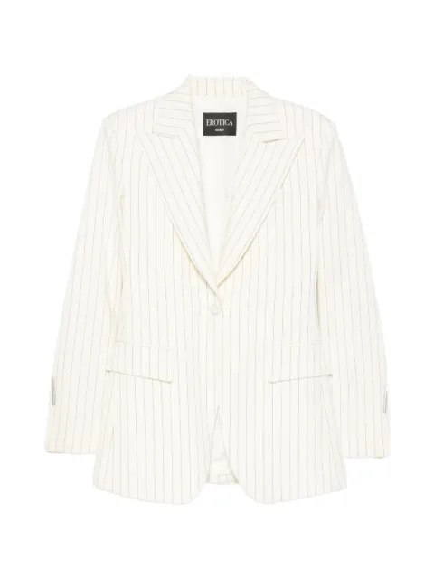 DONDUP pinstripe-pattern peaked-lapel blazer