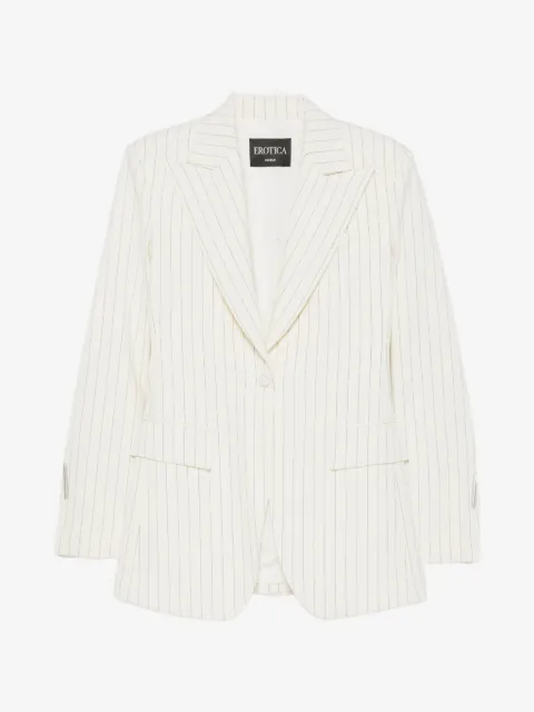 DONDUP pinstripe-pattern peaked-lapel blazer