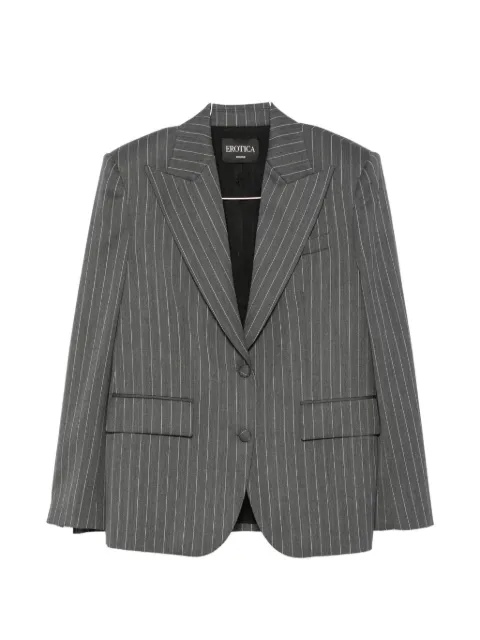 DONDUP pinstripe-pattern peaked-lapel blazer